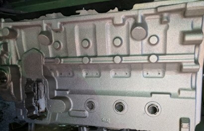 Casting after shot blasting with Nanokarb — only 5 minutes needed